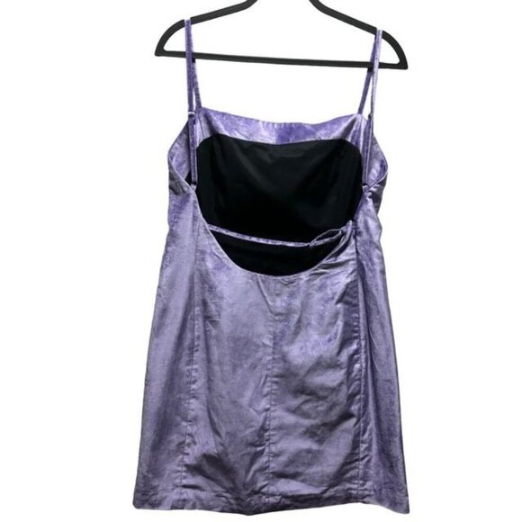 Rag & Bone Women's Juliette Velvet Dress Size 12 Violet Spaghetti Strap $450 - Picture 4 of 10